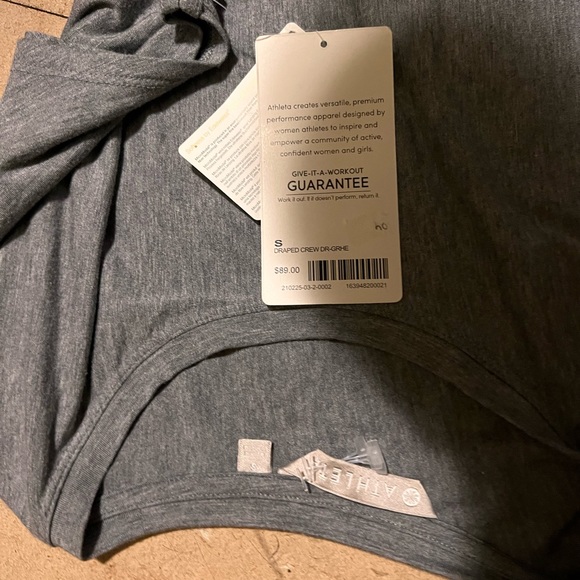 ATHLETA DRAPED GREY CREW NECK
ASYMMETRICAL DRESS - Picture 3 of 5
